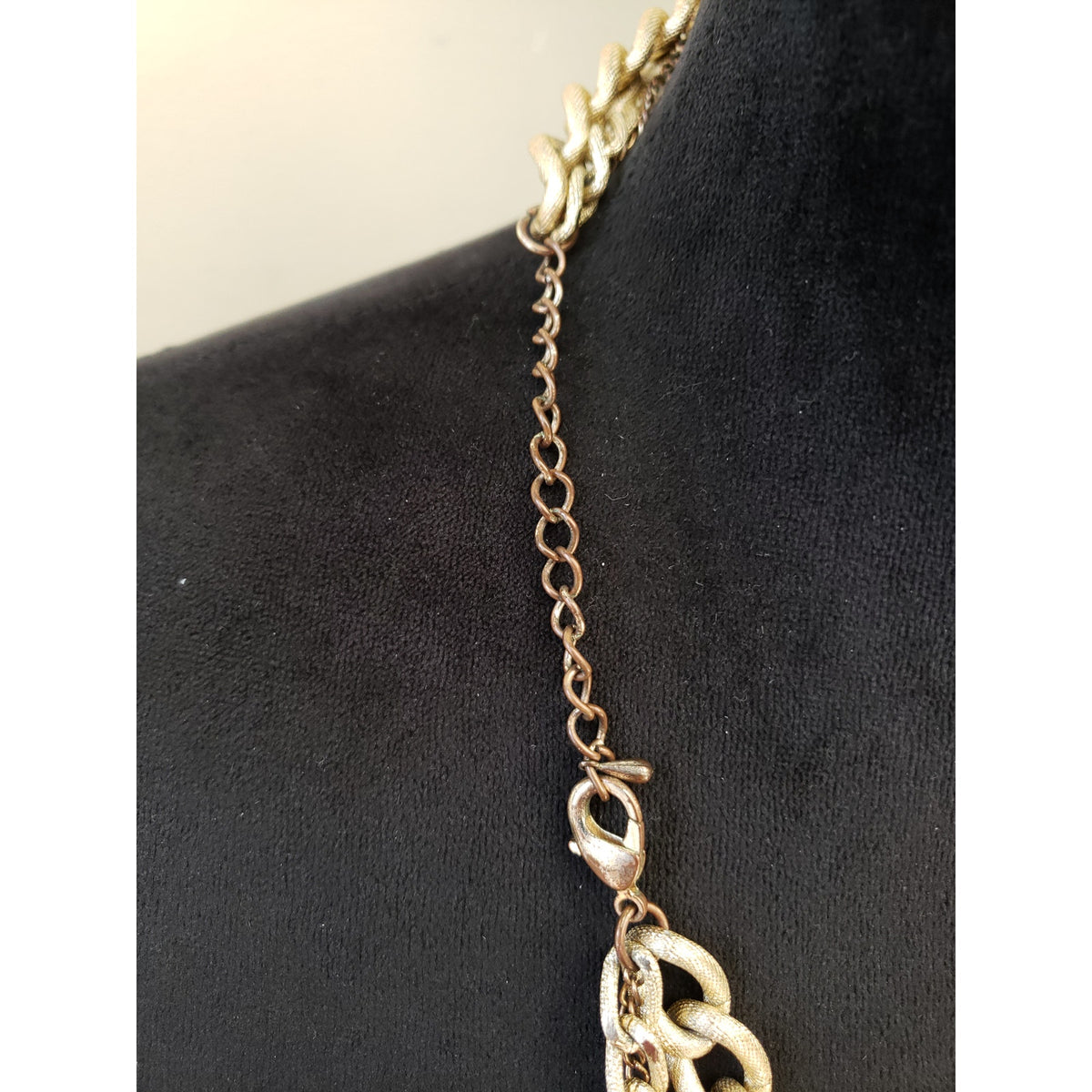 Layered Gold Tone Chain Necklace Set with Teardrop Pendant Fashion Jewelry