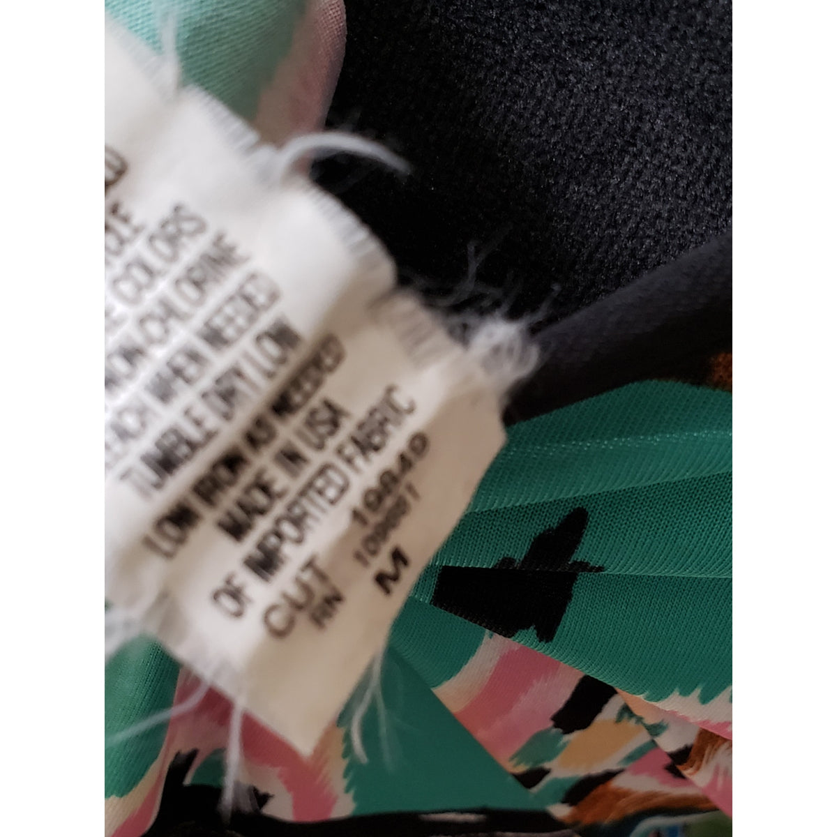Signature by Robbie Bee Shift Dress Womens M Multi Geo Print Stretch Boat Neck