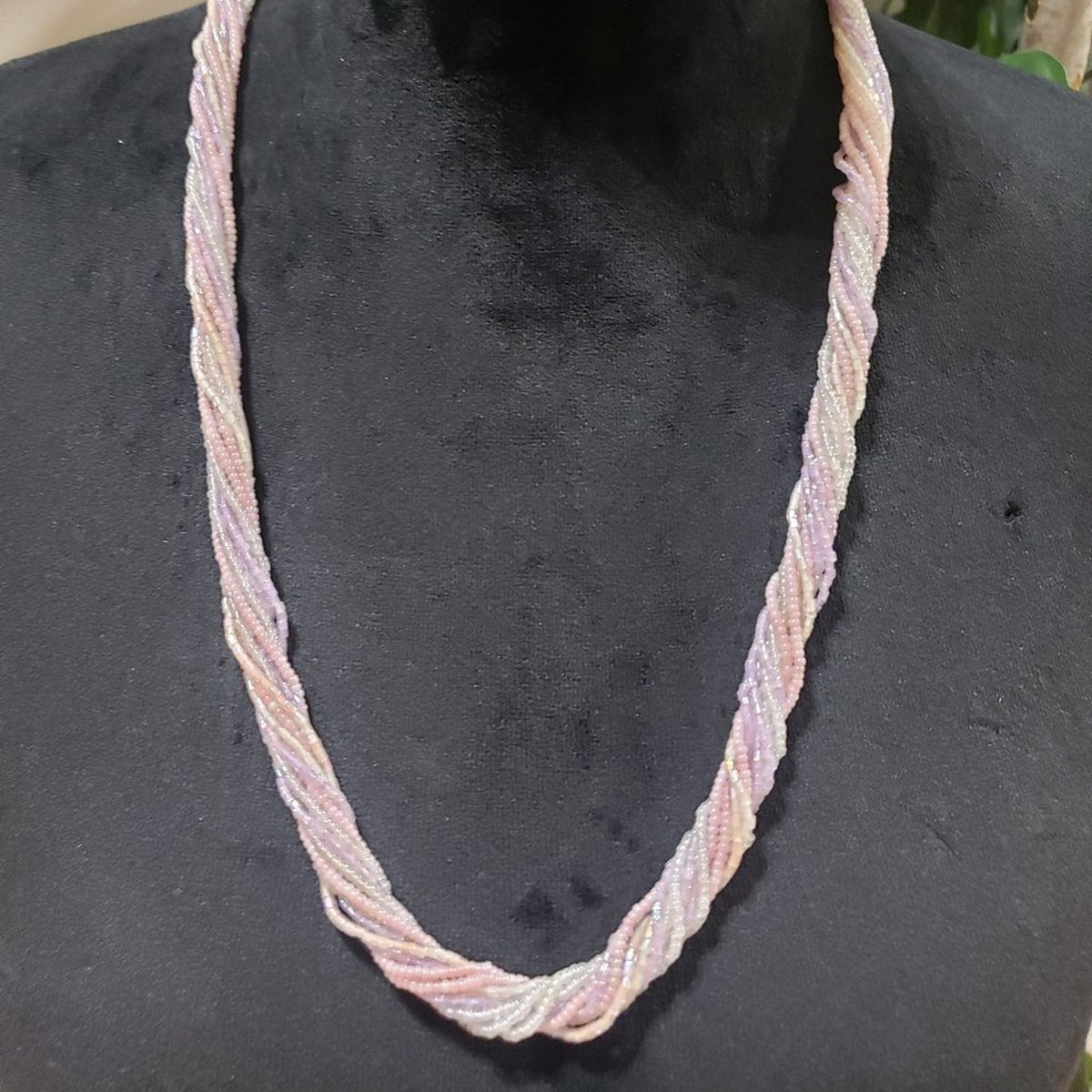 Womens Fashion Bohemian Style Multistrand Multicolor Glass Beaded Long Necklace