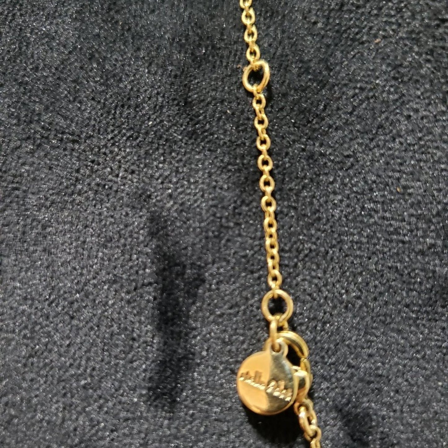 Stella & Dot Womens Gold Turquoise Blue Reversible Chain Necklace