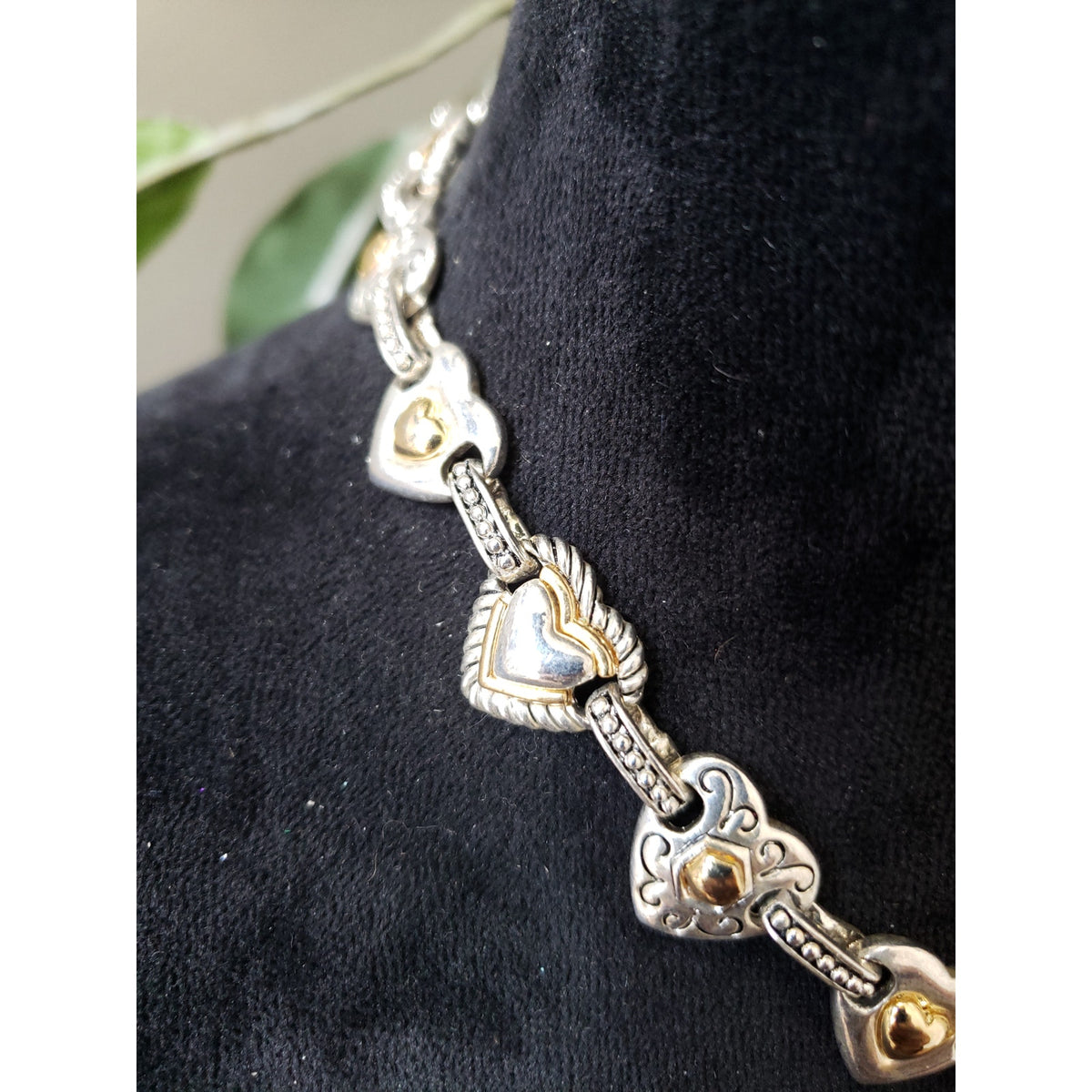 Cookie Lee Womens Fashion Carving Heart Chain Link Collar Necklace with Lobster