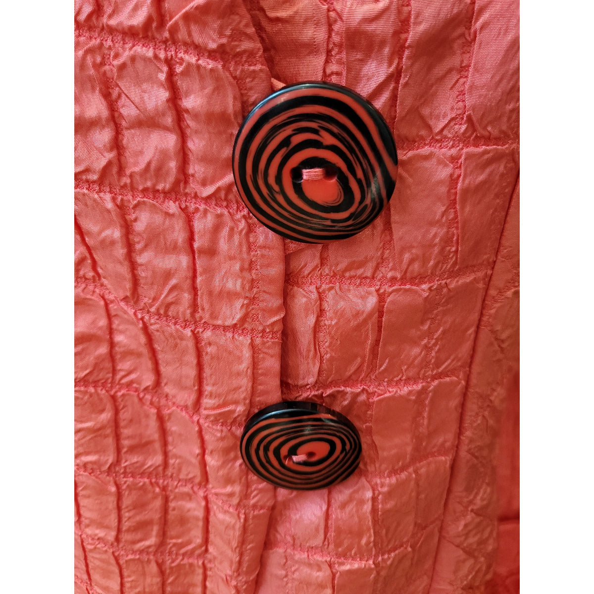 IC Collection Shirt Jacket Women's SZ XXL Coral Button Front Cuff Sleeve