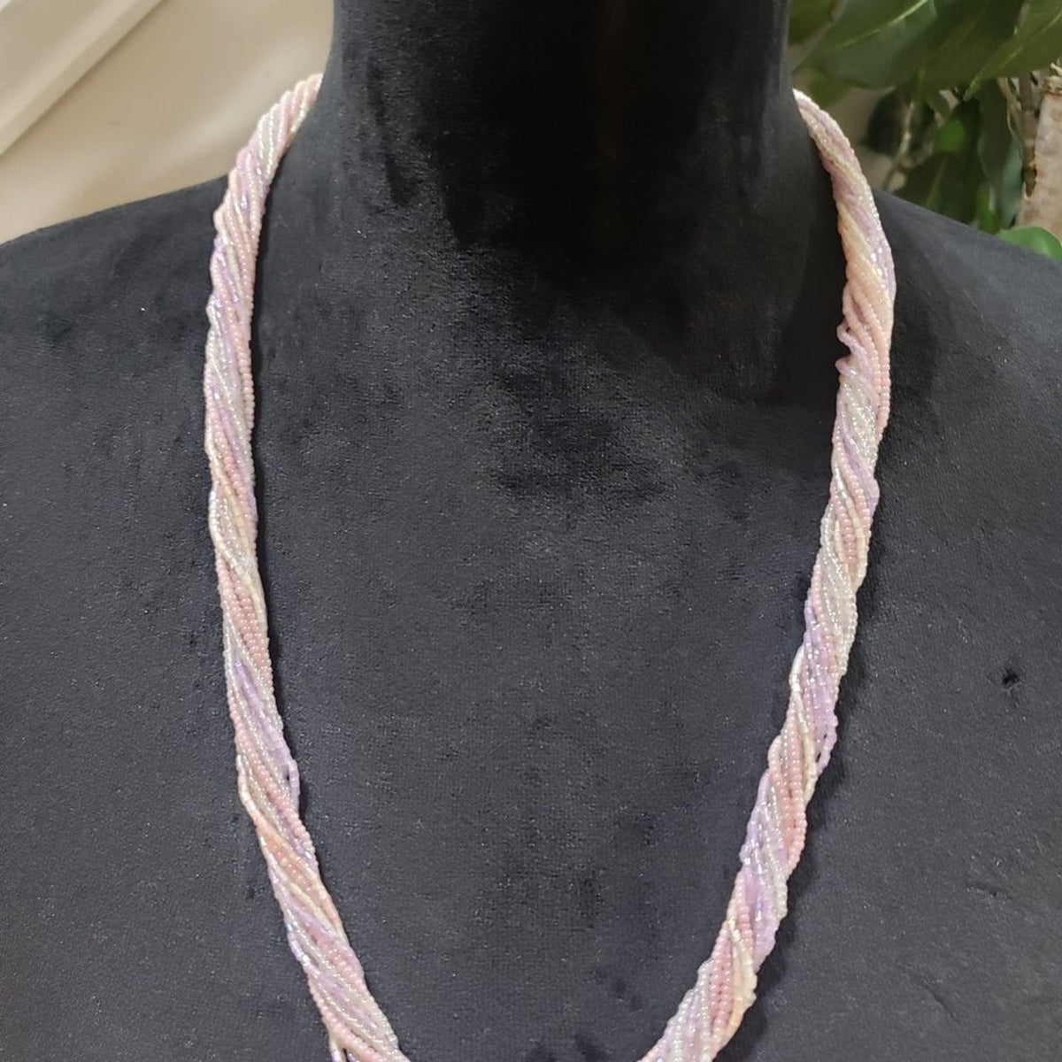 Womens Fashion Bohemian Style Multistrand Multicolor Glass Beaded Long Necklace