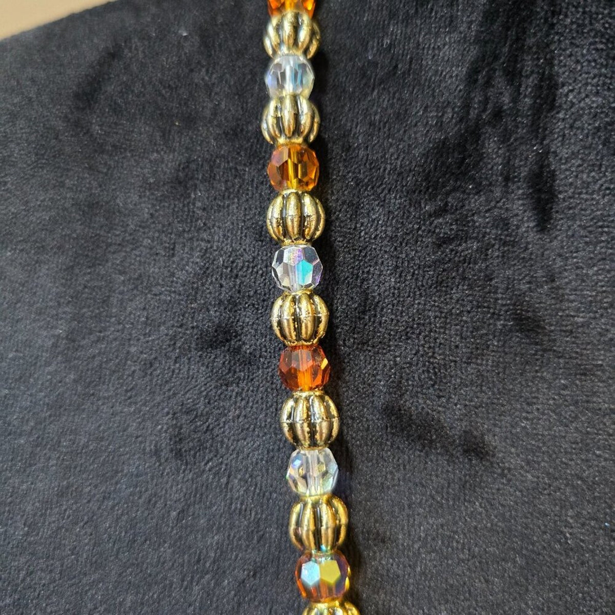 Womens Fashion Multicolor Multiple Beaded Necklace Jewelry with Toggle Clasp