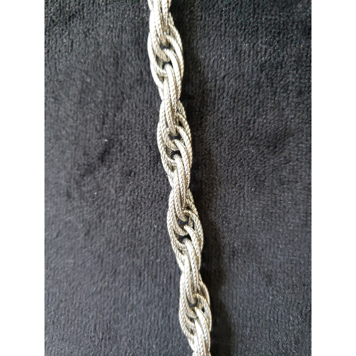 Womens Fashion Silver Tone Twisted Rope Chain Statement Necklace with Box Clasp