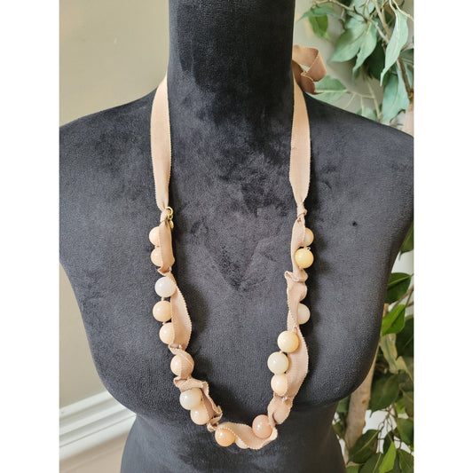 Copied - Women's Gold Pearl Black Beaded Necklace Lobster Clasp Chunky Statement