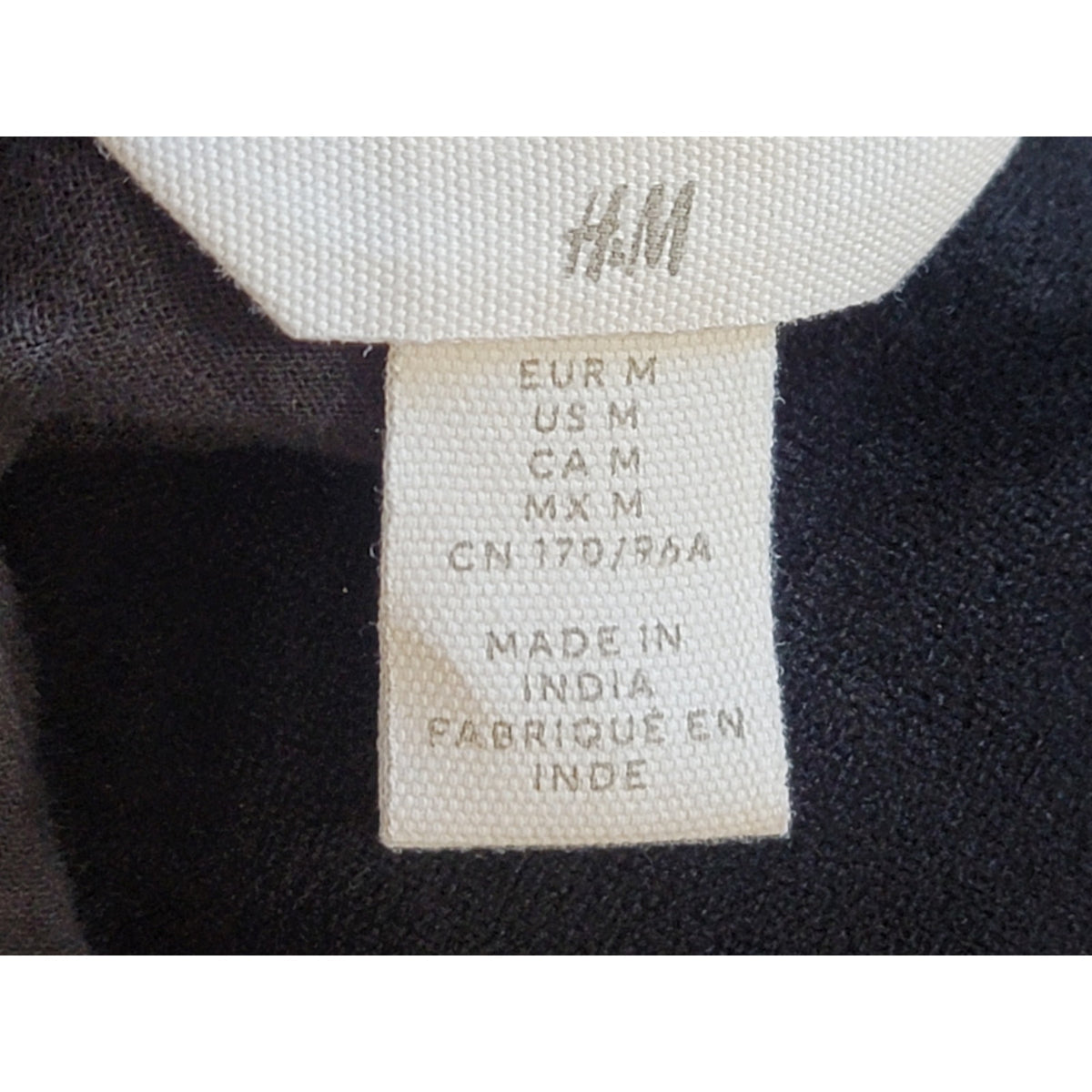 H&M Blouse Women’s Size Medium Black Button Up Shirt Long Sleeve Casual Top