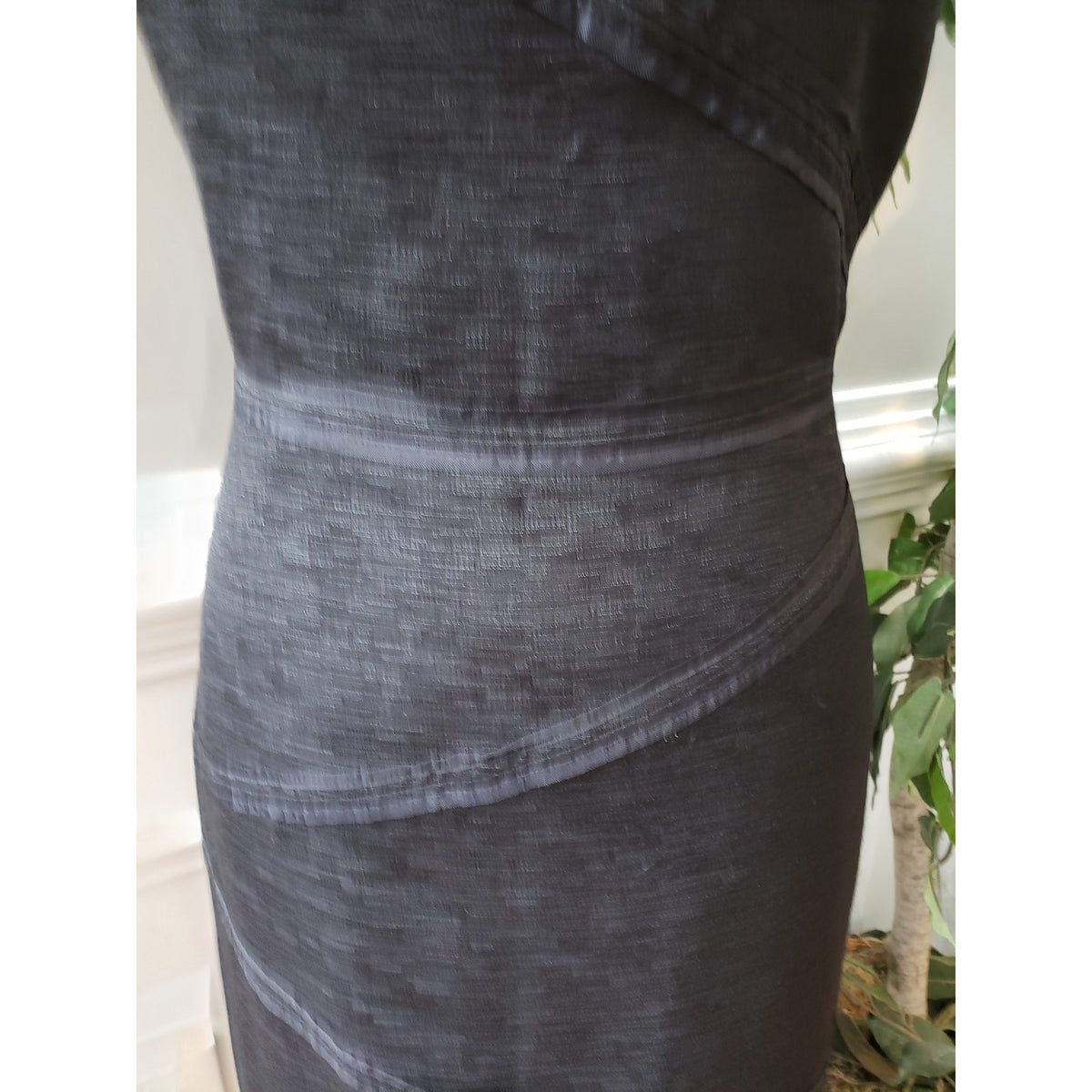 David Meister Dress Women Size 6 Black Sleeveless Sheath Textured Formal