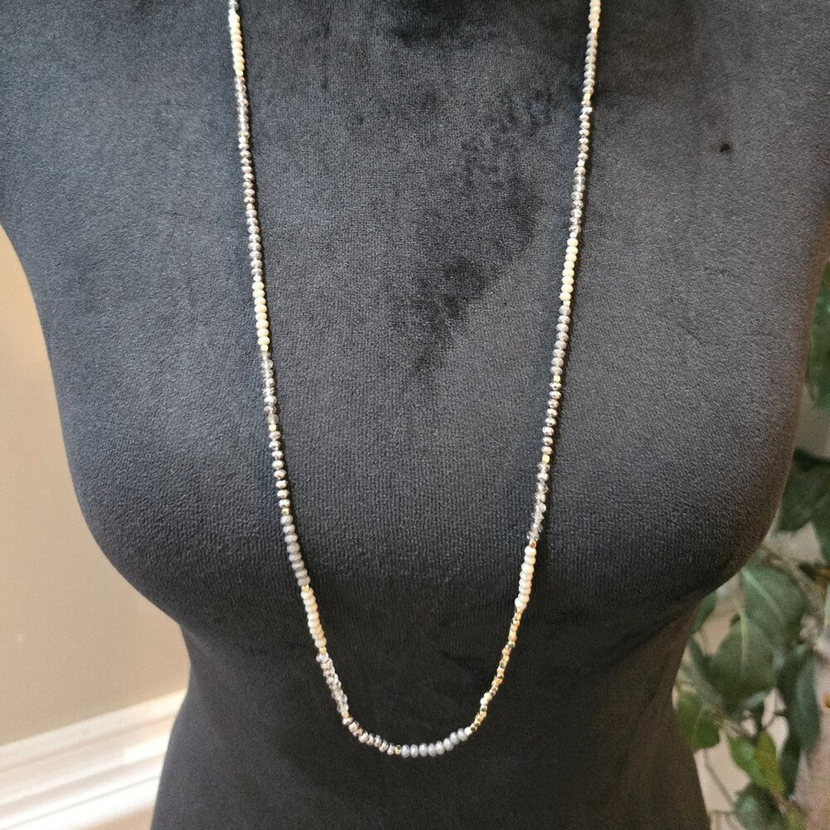 Womens Fashion Multicolor Seed Beaded Long Necklace Jewelry with Lobster Clasp