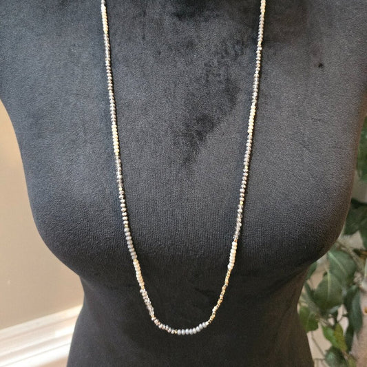 Womens Fashion Multicolor Seed Beaded Long Necklace Jewelry with Lobster Clasp