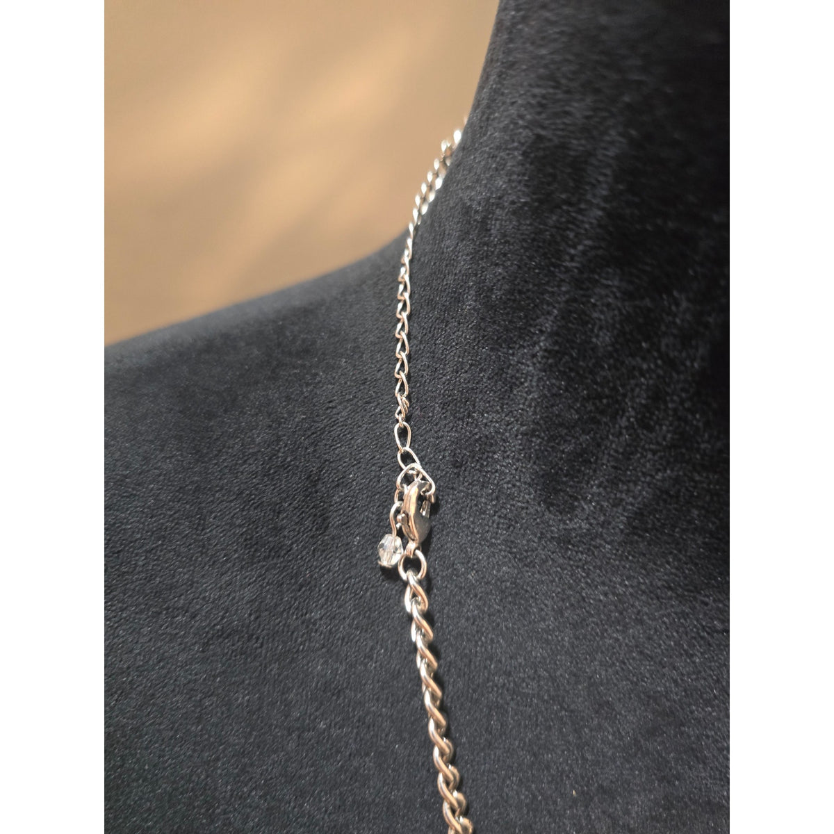 Women's Statement Black Crystal Bib Necklace With Lobster Clasp Closure