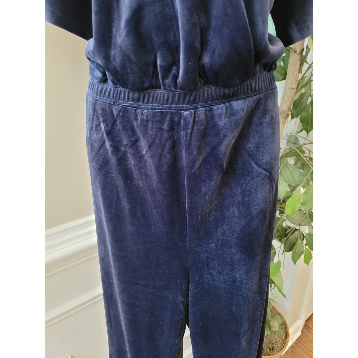 Anthropologie Saturday Sunday Jumpsuit Women’s Size Medium Navy Short Sleeves