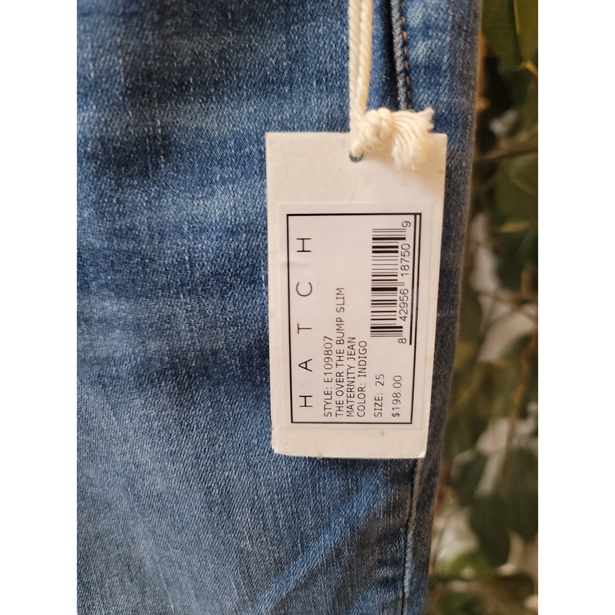 Hatch Maternity Over-the-Belly Skinny Jeans Women's Size 25 Blue Denim Slim Fit