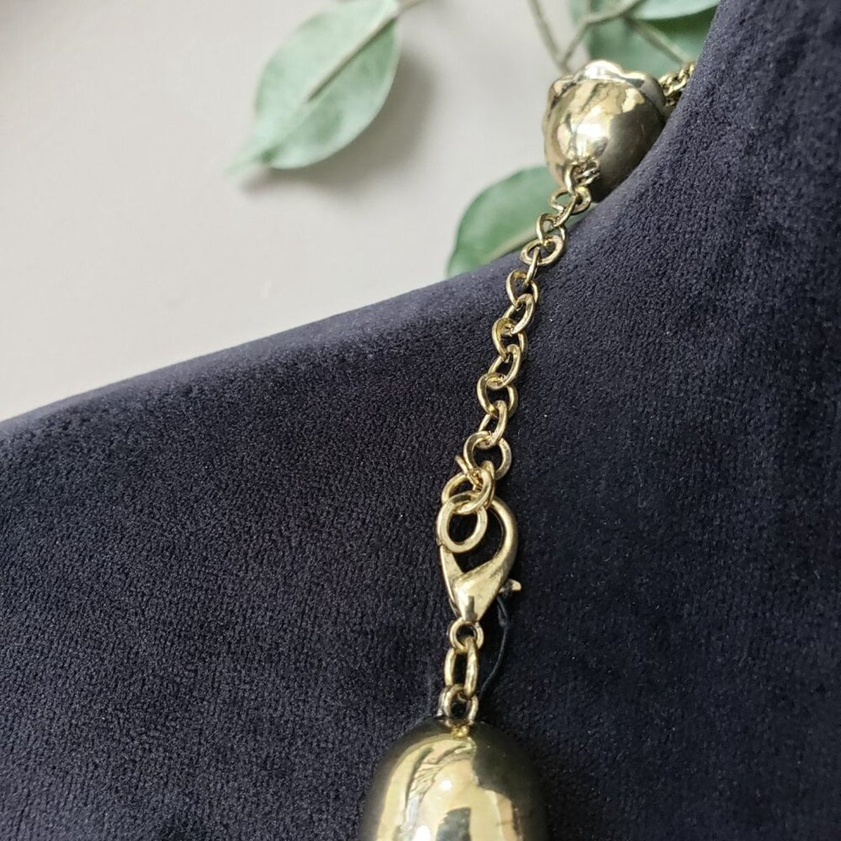 Womens Clear Crystal Stone Gold Tone Multiple Layer Chain Necklace with Lobster