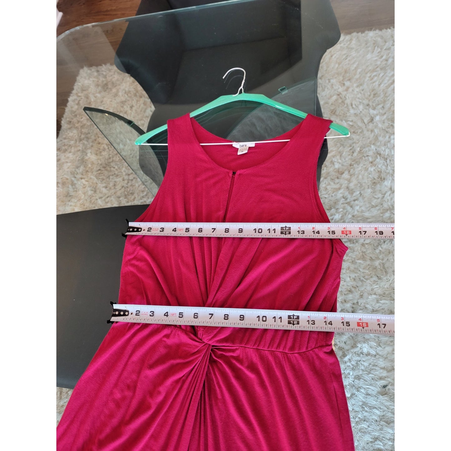 Bar III Romper Women's XL Pink Sleeveless Twist Front Keyhole Rayon Spandex