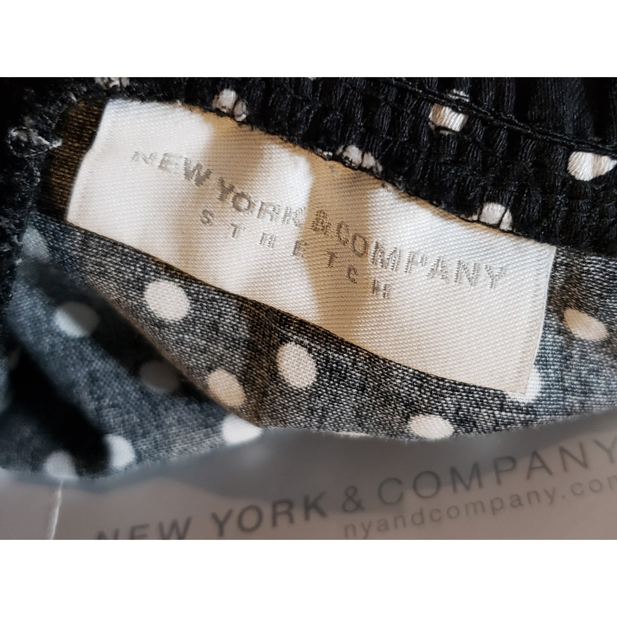 New York & Company Fit & Flare Dress Womens Size S Black Cotton Flared Sleeve