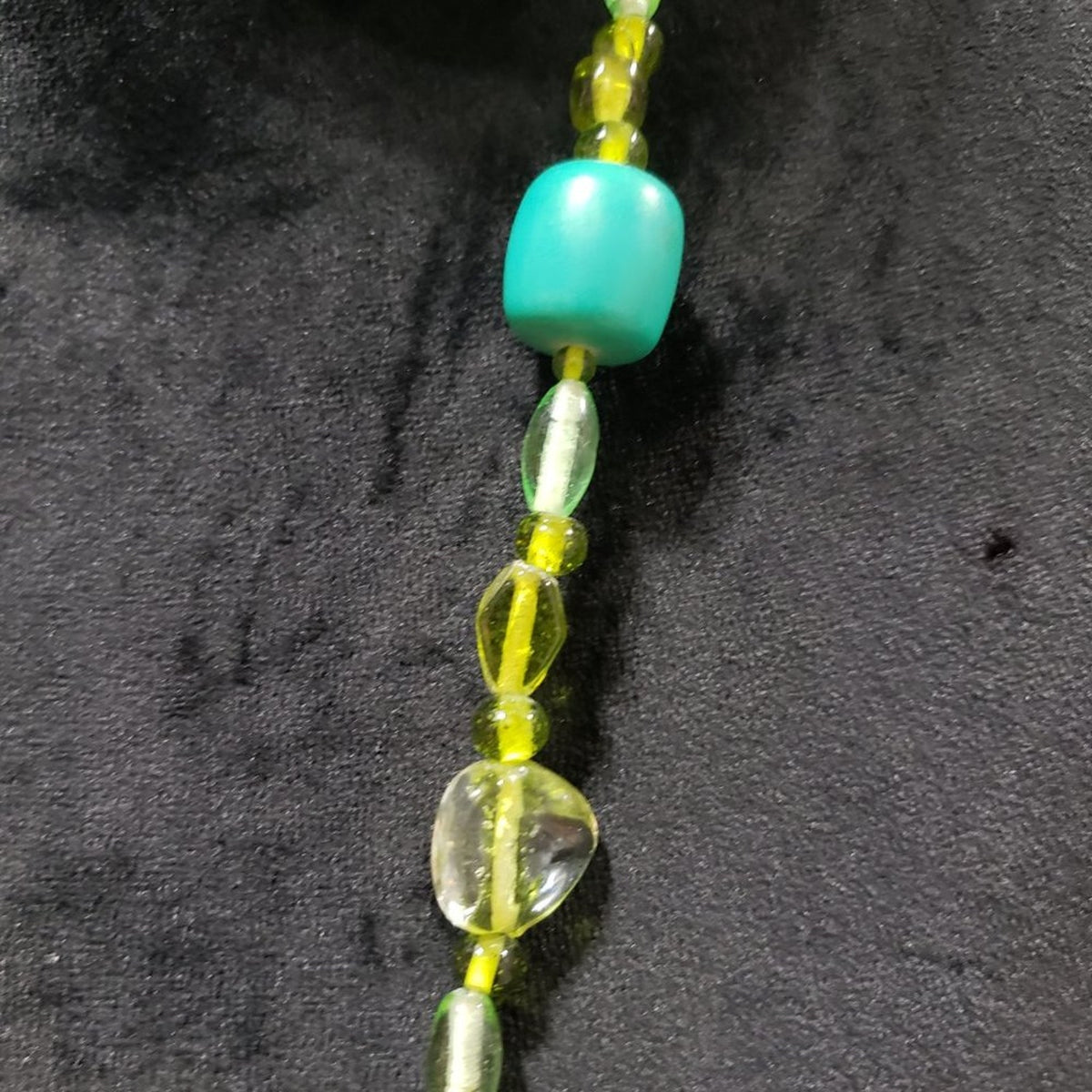 Women's Vintage Murano Glass Beaded with Lobster Clasp Long Necklace
