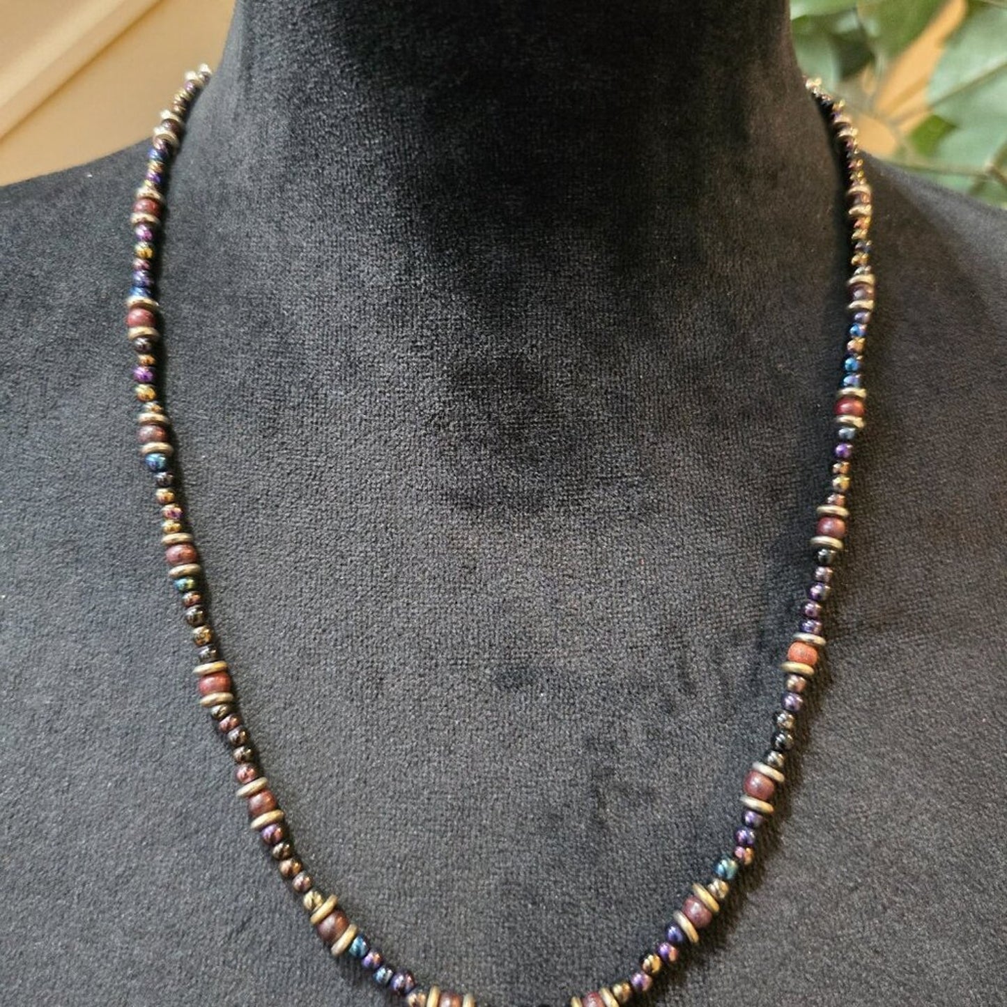 Womens Fashion Multicolor Seed Beads Bohemian Necklace Jewelry with Toggle Clasp