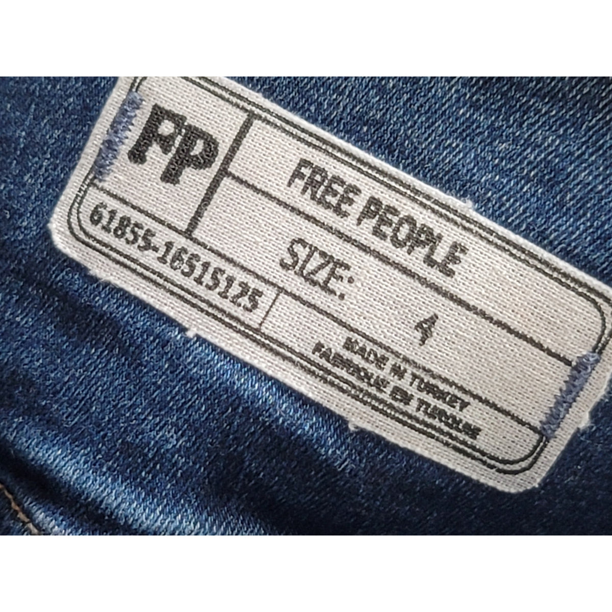 Free People Mini Skirt Women's SZ 4 Blue Denim Corset Waist Straight Fit Zip Fly
