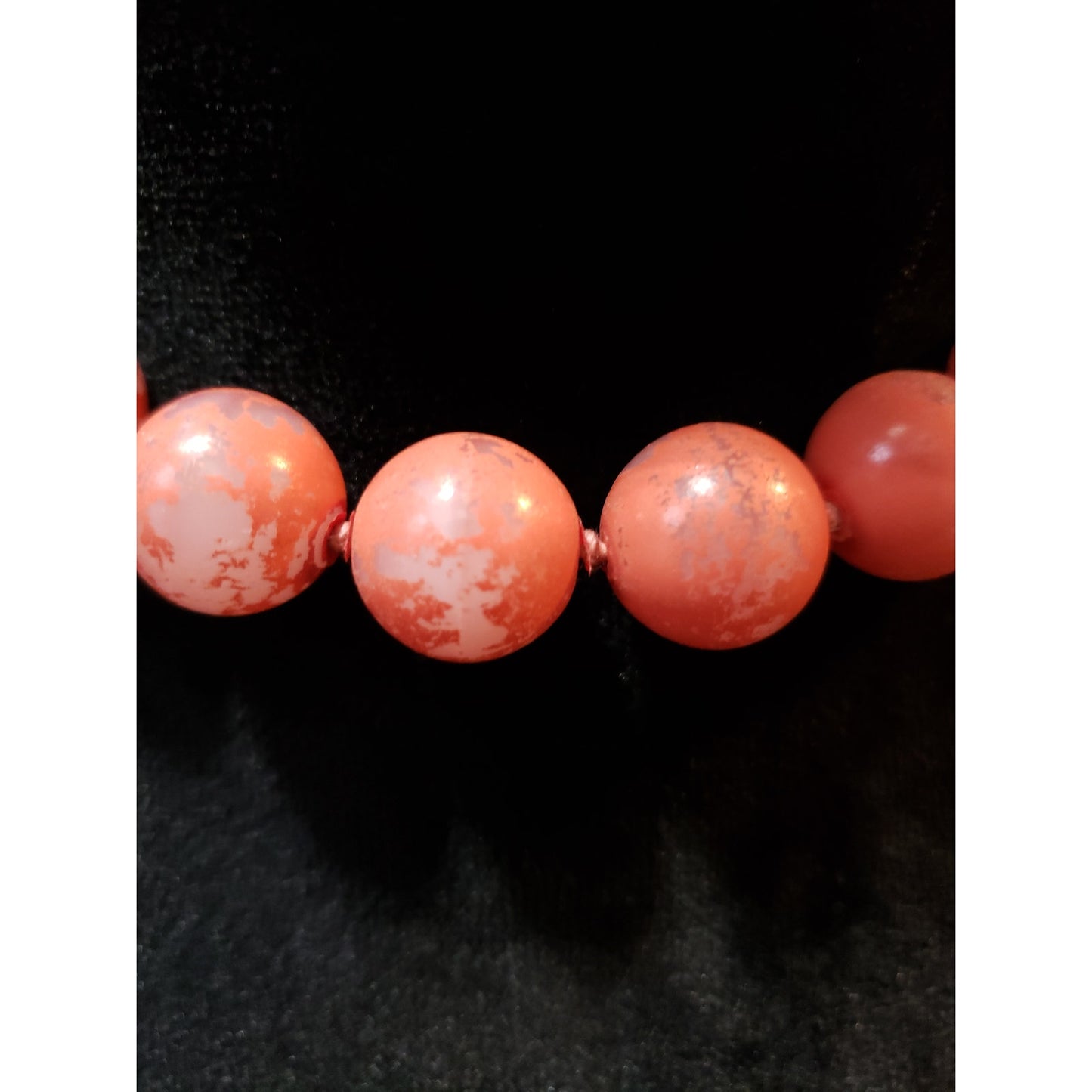 Women's Coral Beaded Statement Necklace Lobster Clasp Bold Chunky Jewelry