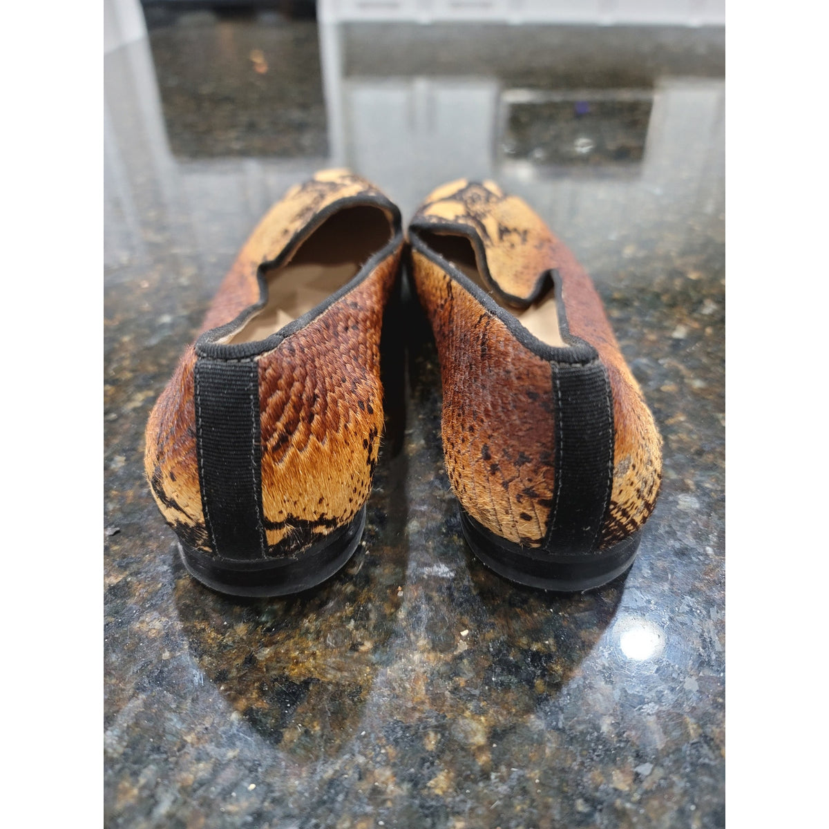 Antonio Melani Loafer Shoes Womens Sz 8.5M Multi Leopard Print Round Toe Slip On
