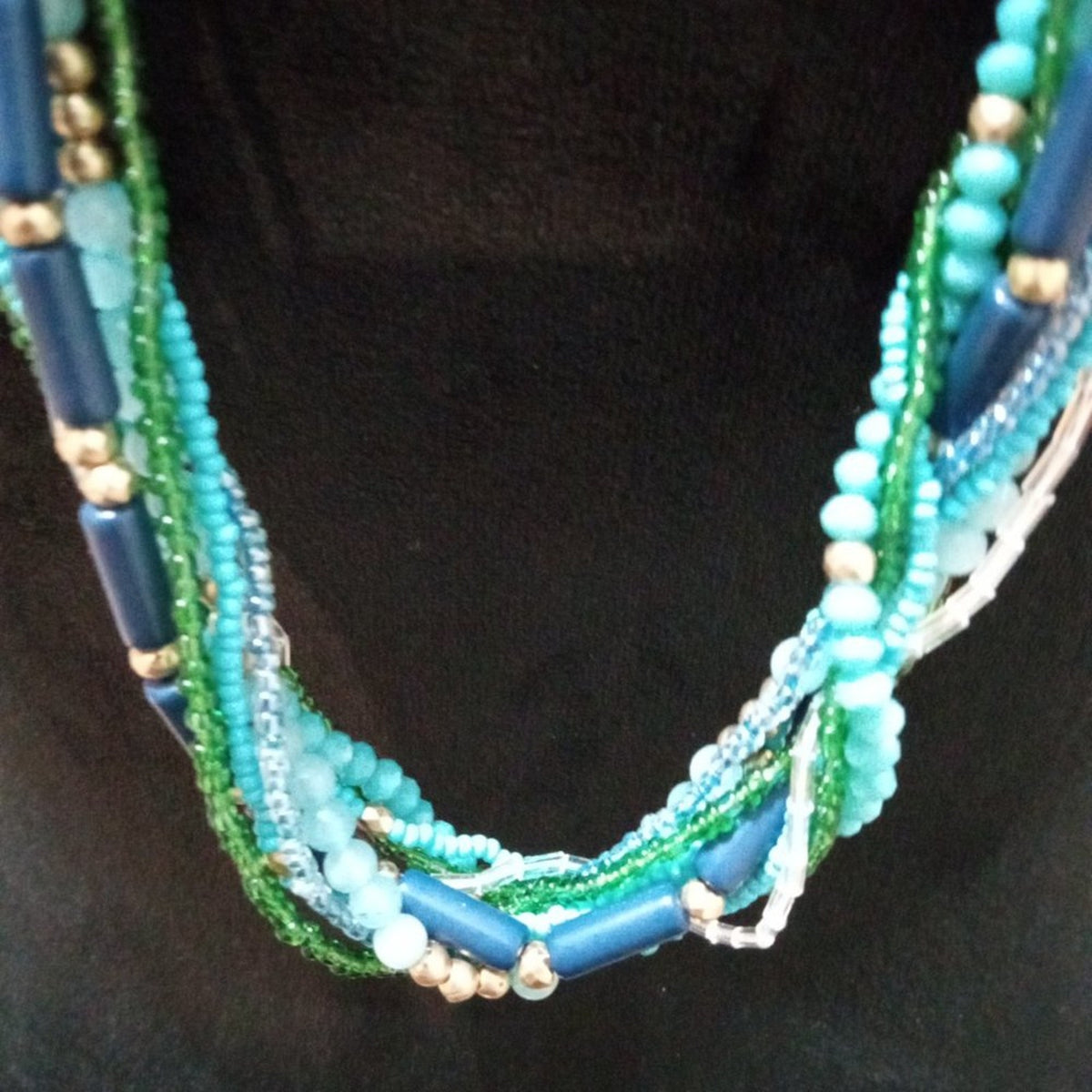 Catherines Womens Fashion Multistrand Multicolor Chunky Beaded Long Necklace
