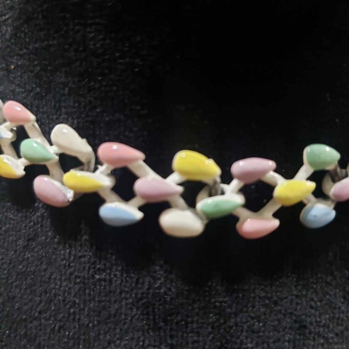 Women Fashion Charming Multicolor Linked Choker Necklace with Hook & Eye