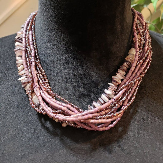 Womens Multicolor Stone Beaded Multiple Layer Necklace Jewelry w/ Lobster Clasp