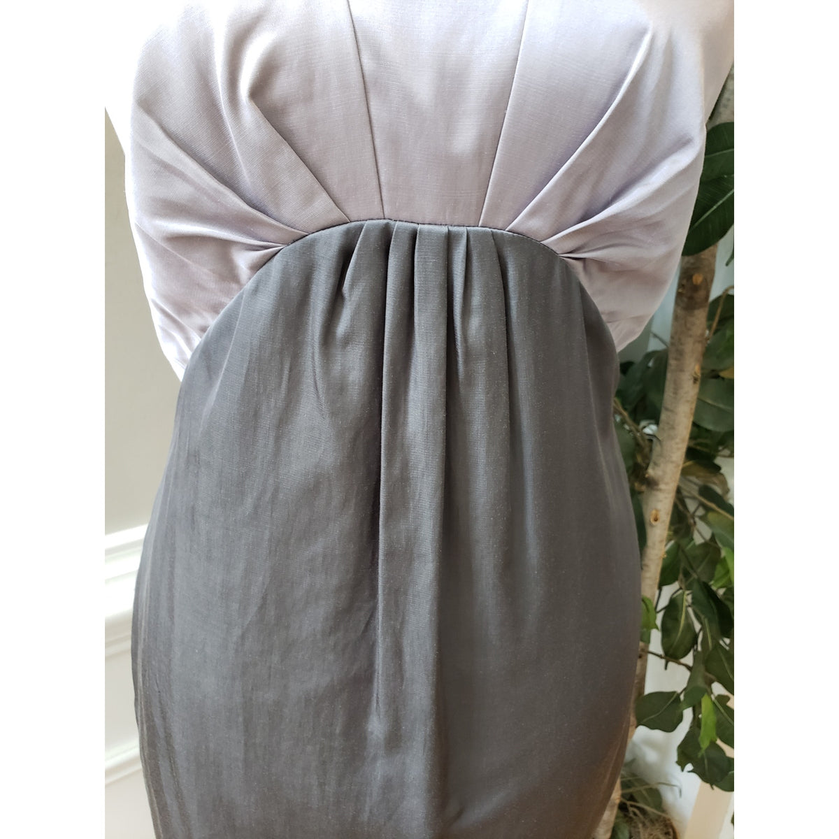 Banana Republic Sheath Dress Womens Size 6 Gray Pockets Sleeveless Back Zipper