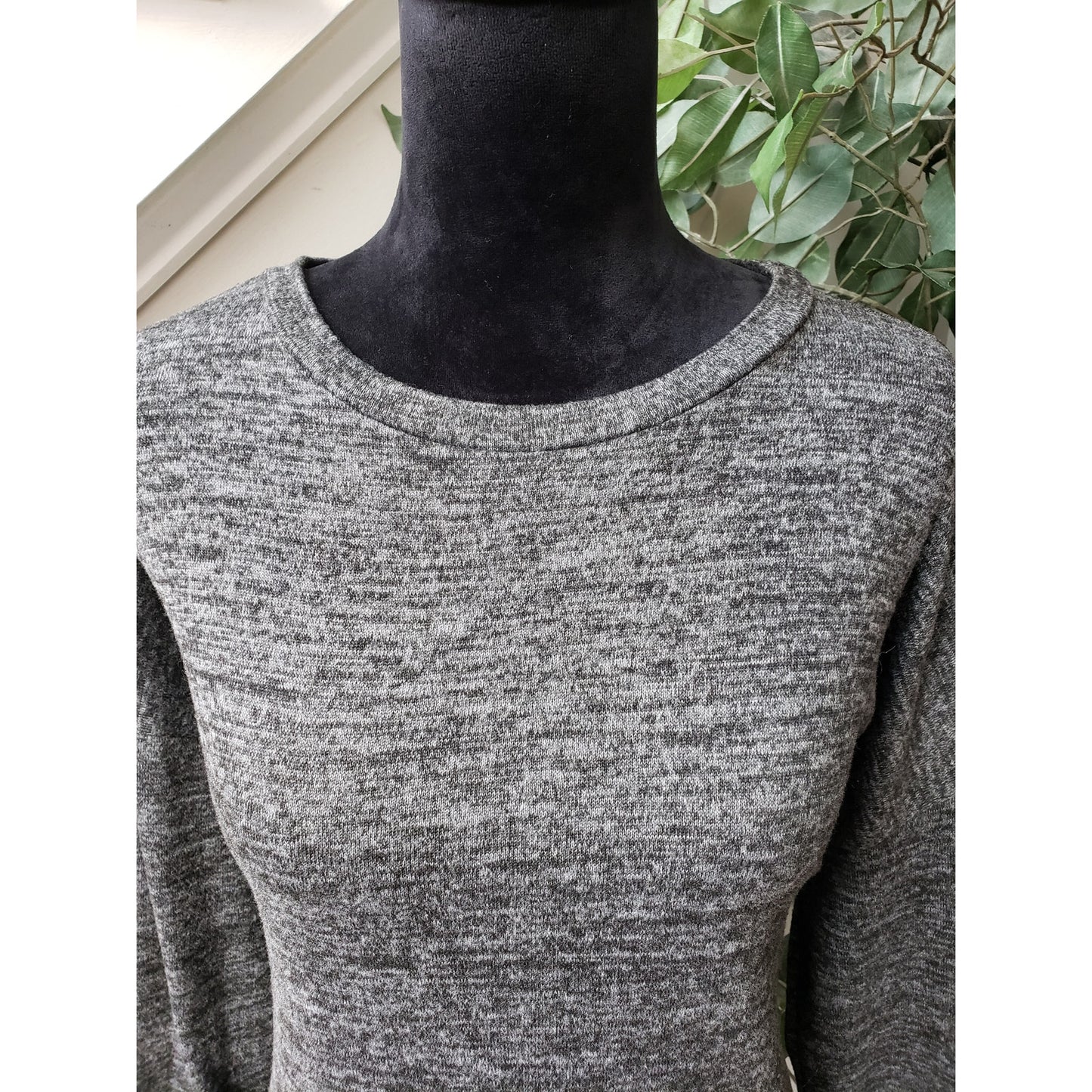 Egy Twofer Sweater Women's Medium Gray Trim Tatran Drop Shoulder Pullover