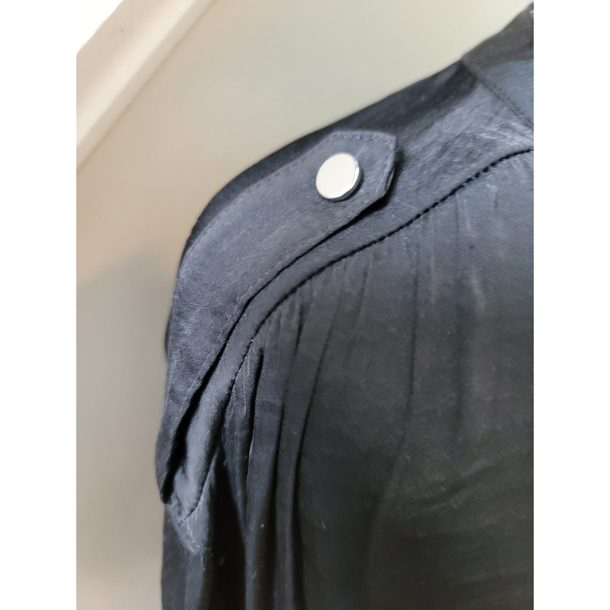Jennifer Lopez Dress Womens Size XL Black 100% Polyester Long Sleeve with Pocket