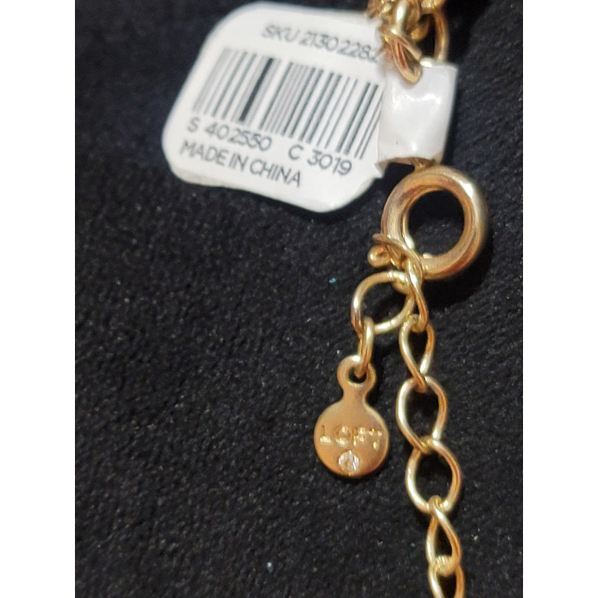 Loft Women's Multi Layer Beaded Statement Necklace Gold Lobster Clasp Design