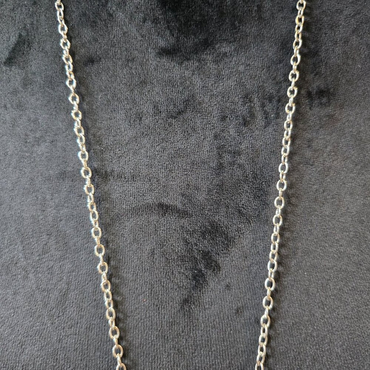 Womens Five Chunky Silver Frame by Frame Pendant Necklace with Lobster Clasp