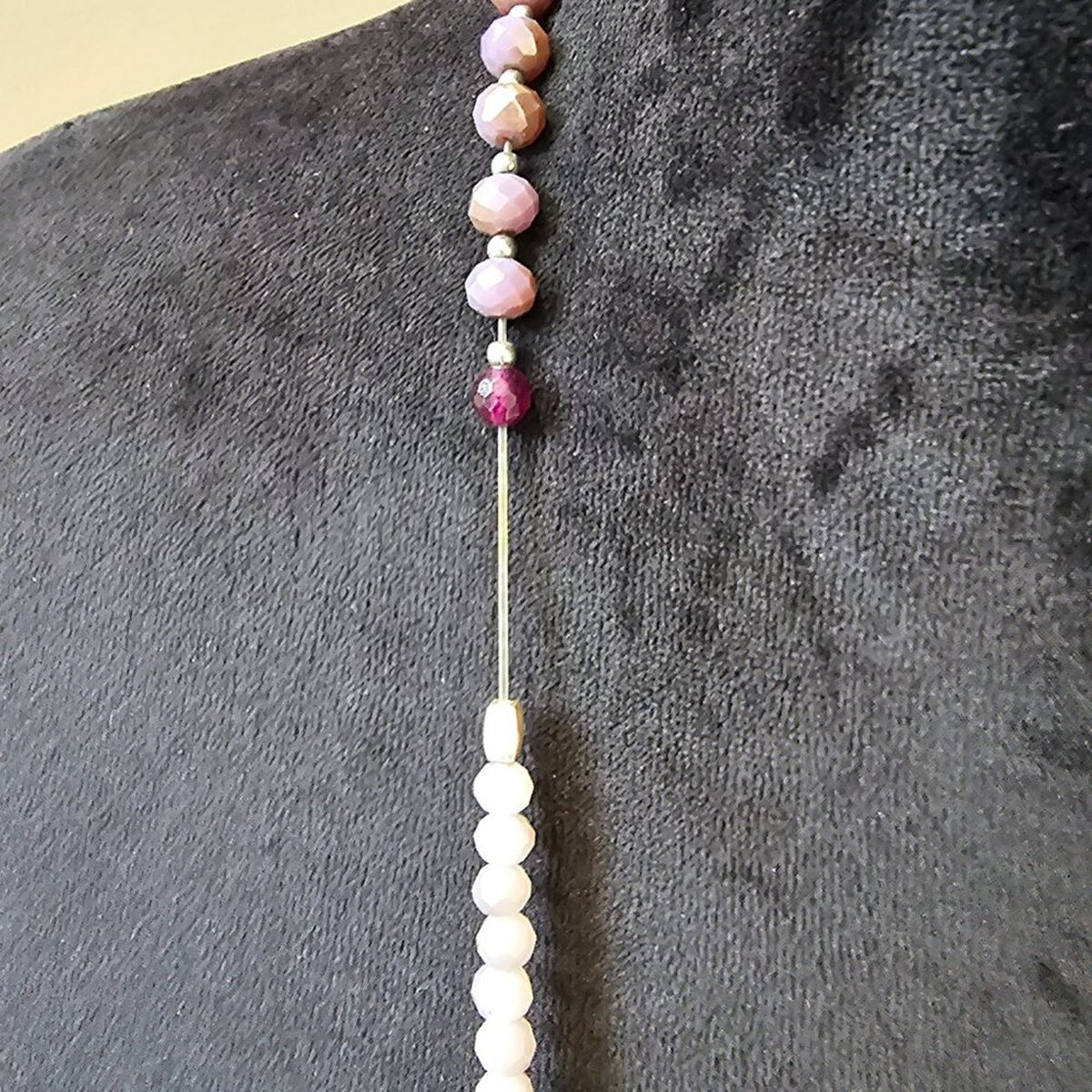 Womens Multicolor Multiple Beaded Long Stretch Necklace with Lobster Clasp