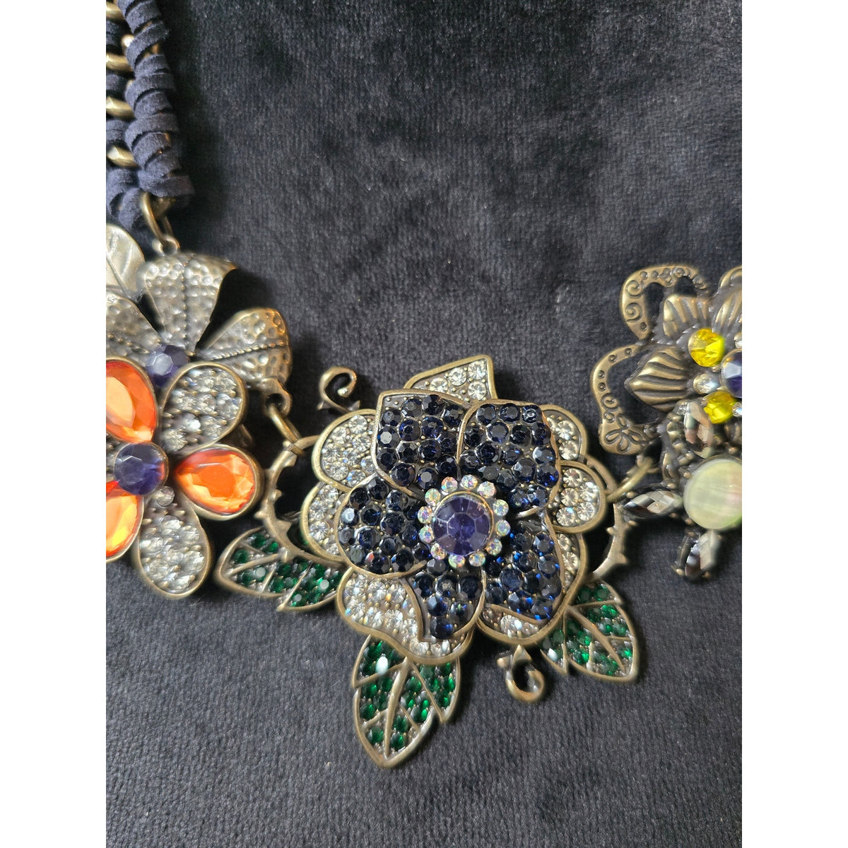 Multicolor Floral Statement Bib Necklace