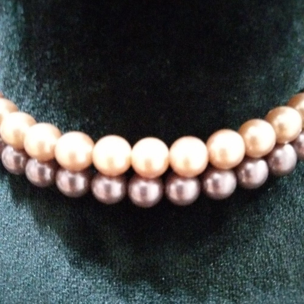 Women's Fashion Double Strand Chunky Freshwater Pearl Beaded Choker Necklace