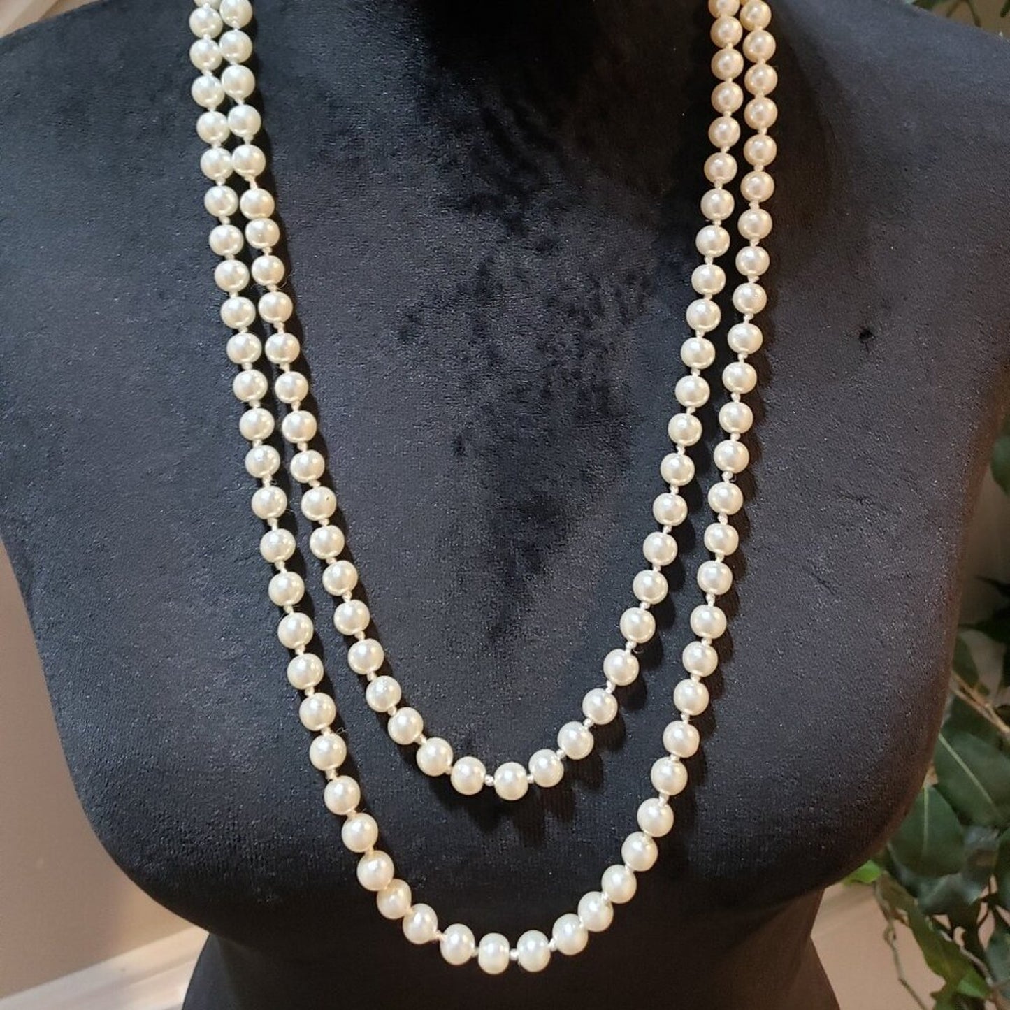Womens Fashion Ivory Baroque Flapper Pearl Long Statement Necklace Jewelry