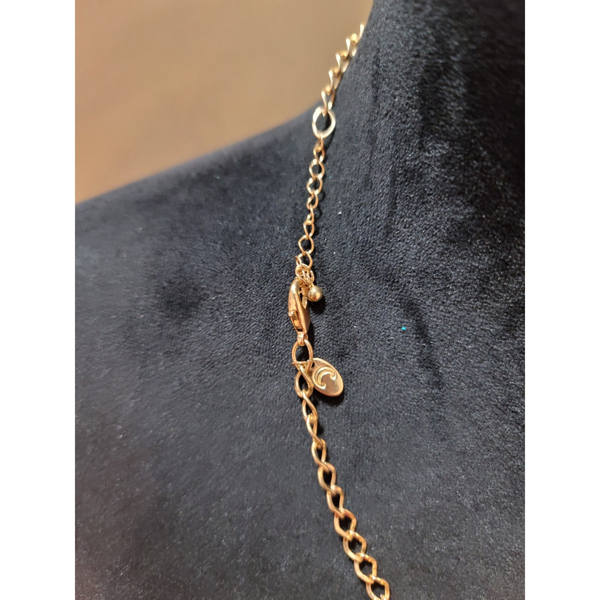 Charming Charlie Women's Statement Black Teardrop Bib Necklace