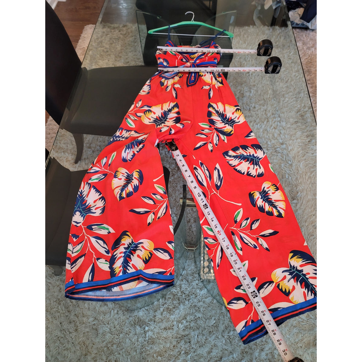 Flying Tomato Spaghetti Strap Jumpsuit Women's Size S Red Blue Summer Romper