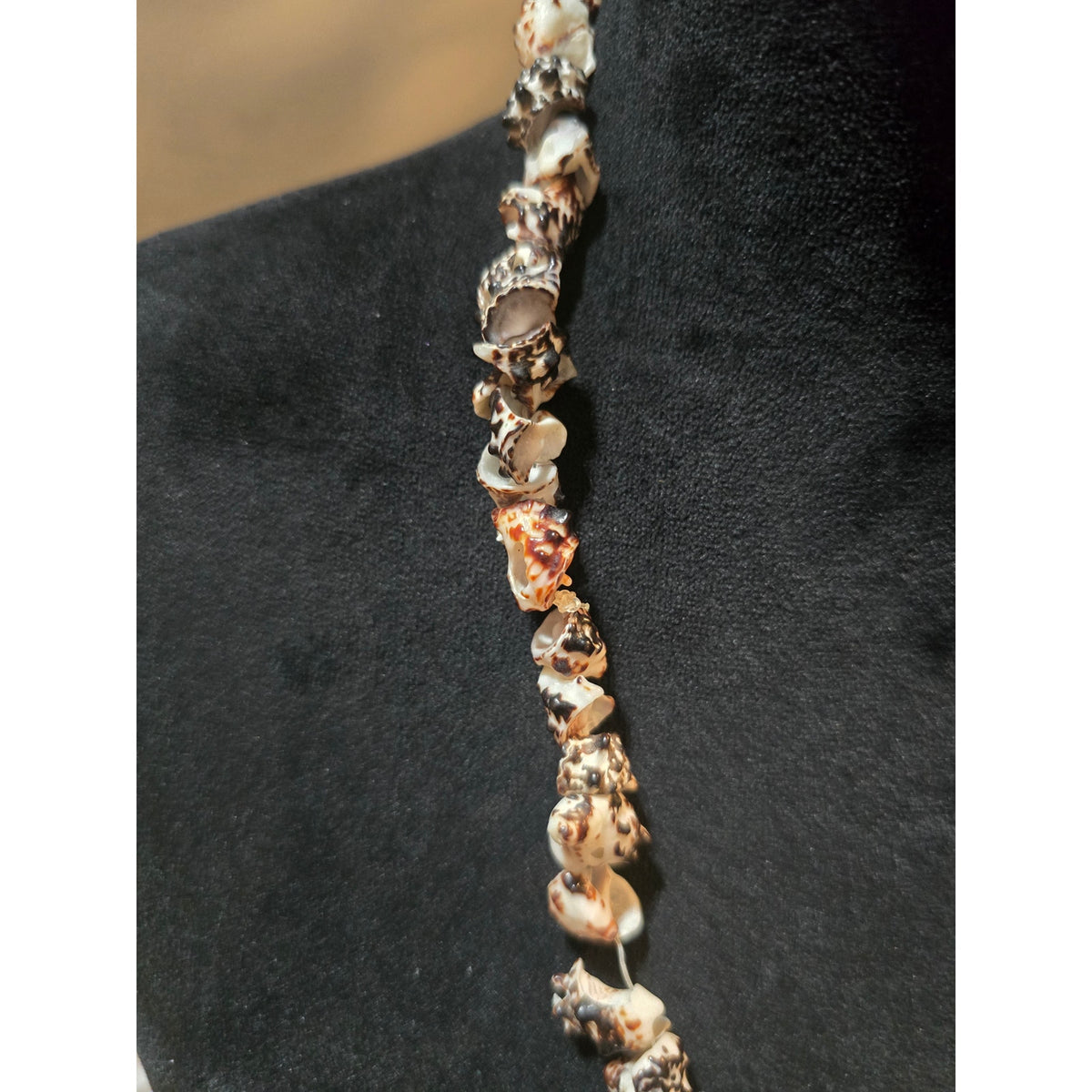 Women's Multi Strand Shell Beaded Statement Necklace With Lobster Clasp Closure