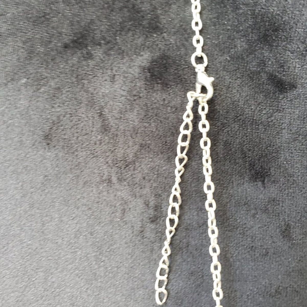 Womens Silver Tone Pendant Bar Link Chain Necklace Jewelry with Lobster Clasp