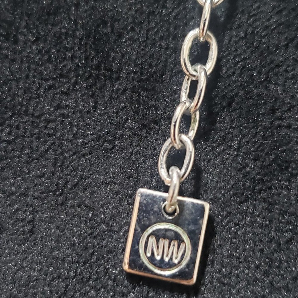 Nine West Womens Fashion Black Cord & Silver Tone Necklace with Lobster Clasp