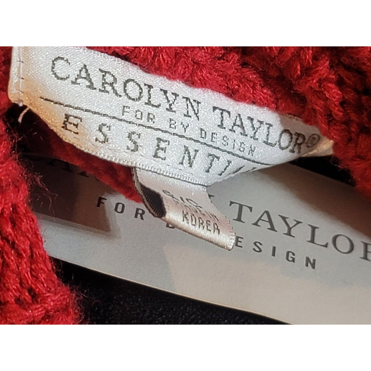 Carolyn Taylor Cardigan Sweater Women's Small Red Ribbed Collar Front Zipper