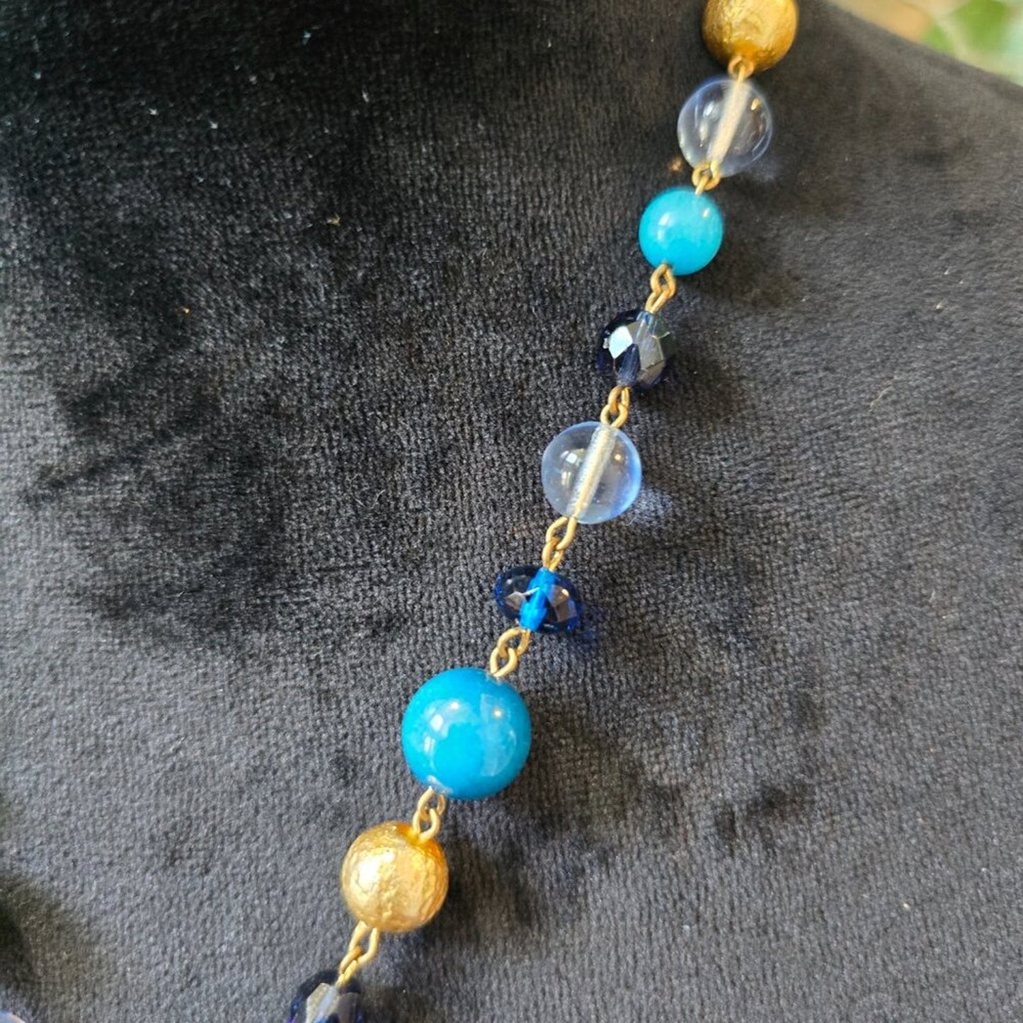 Womens Fashion Caribbean Aqua Turquoise Pendant Necklace with Lobster Clasp