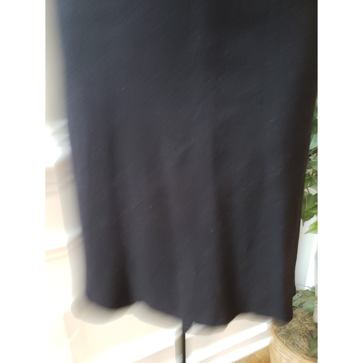 INC Women's Dress Size M Black Knit Contrast Collar Cuff Giraffe Print