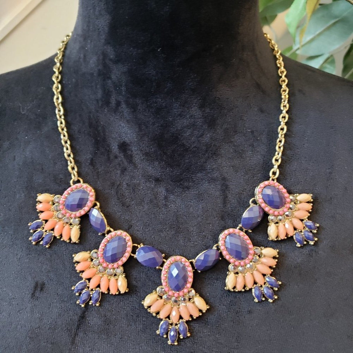 Womens Fashion Multi Small Stones Beaded Collar Necklace with Lobster Clasp
