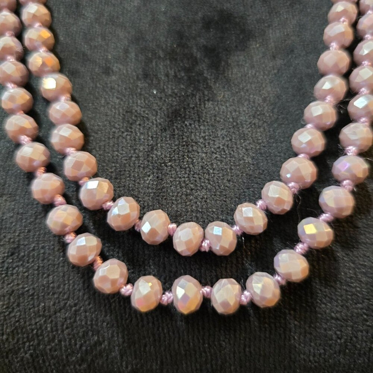 Womens Fashion Purple Single Strand Acrylic Beaded Layer Necklace Jewelry