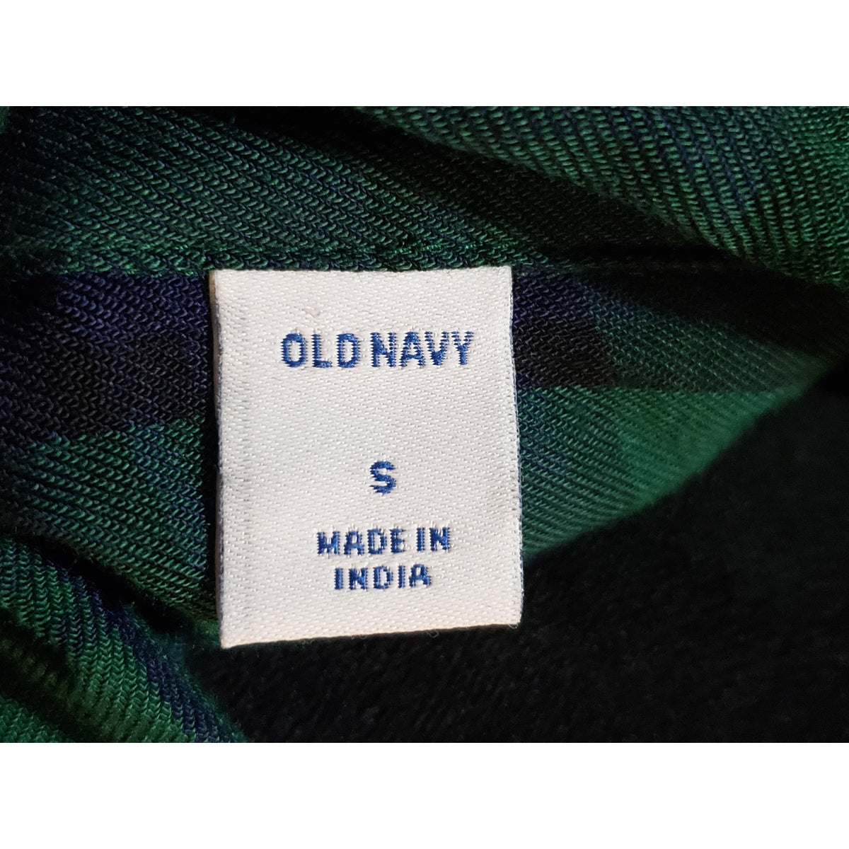 Old Navy Shirt Dress Womens S Green Plaid Casual Long Sleeve Collar Button Down