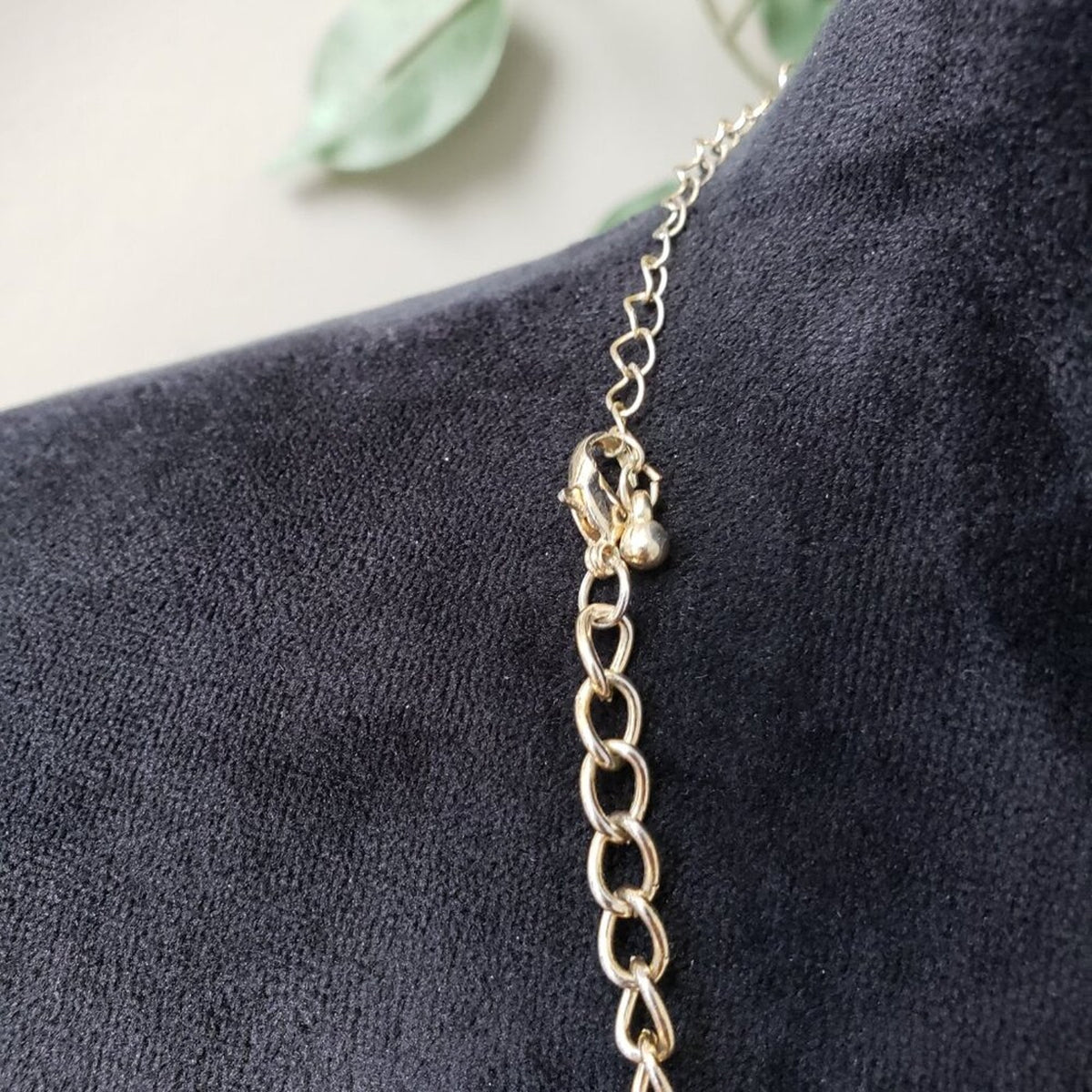 Women's Egyptian Style Box Chain Gold Tone Bib Statement Necklace with Lobster