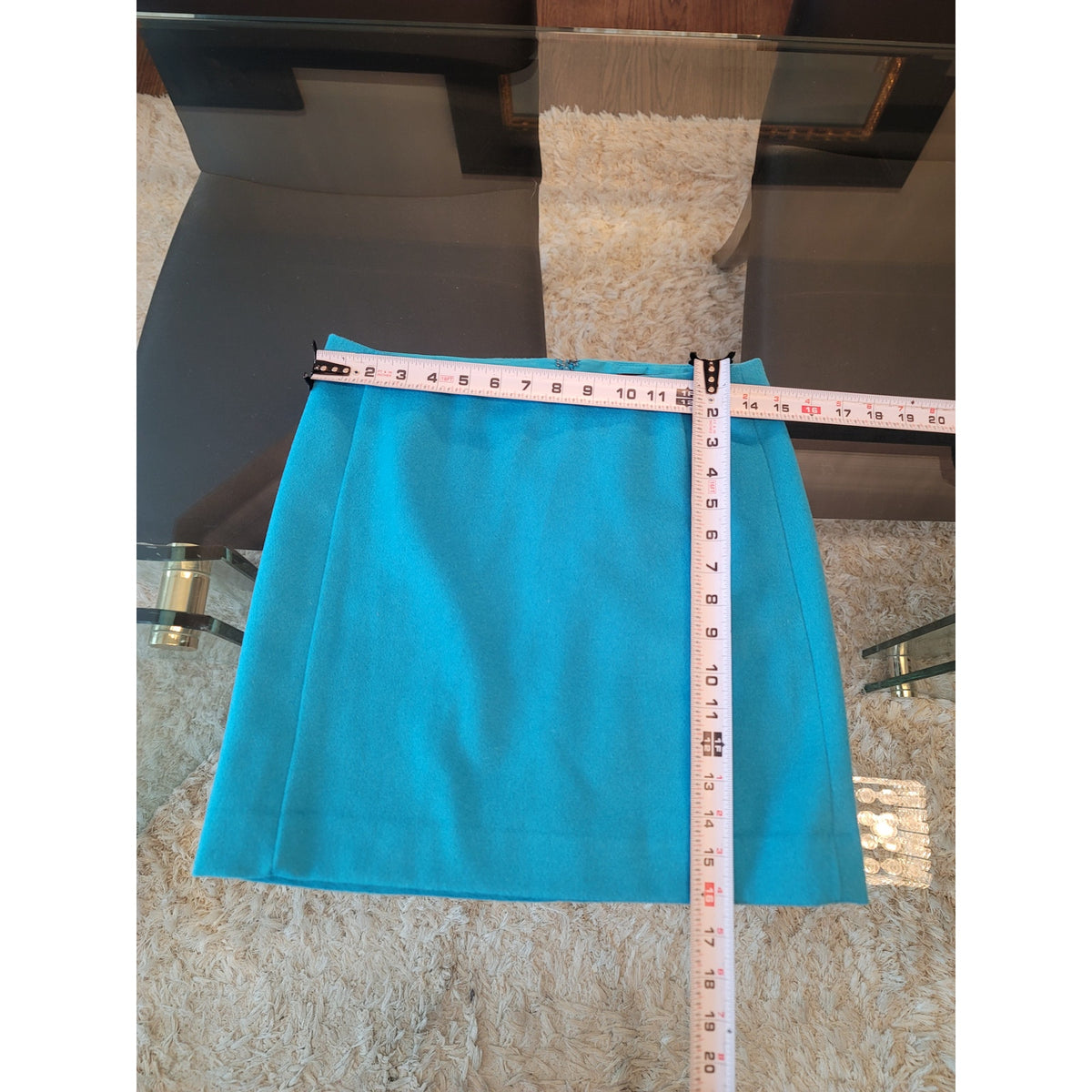 The Limited Mini Skirt Women's Size 0 Blue Fully Lined Back Zipper Straight Cut